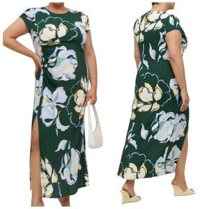 Reformation Frasier Lyra Floral Ruched Midi Dress Size 20 NWT